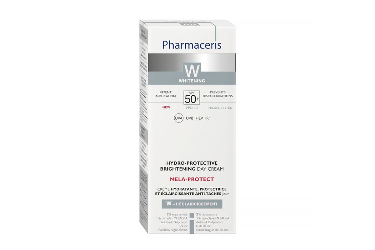 PHARMACERIS W WHITENING MELA PROTECT HYDRO PROTECTIVE BRIGHTENING SPF 50 PLUS DAY CREAM 50 ML - Life Care Apotek