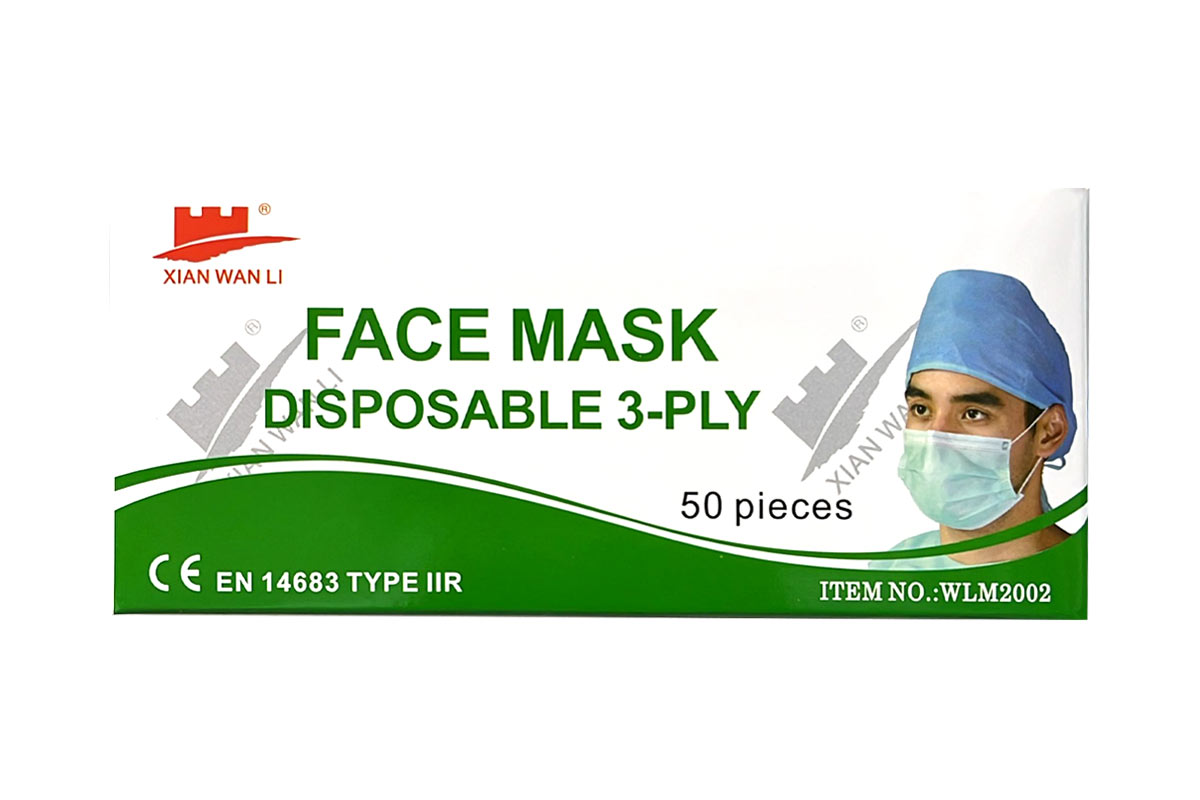 XIAN WAN LI FACE MASK DISPOSABLE 3-PLY 50 PIECES - Life Care Apotek