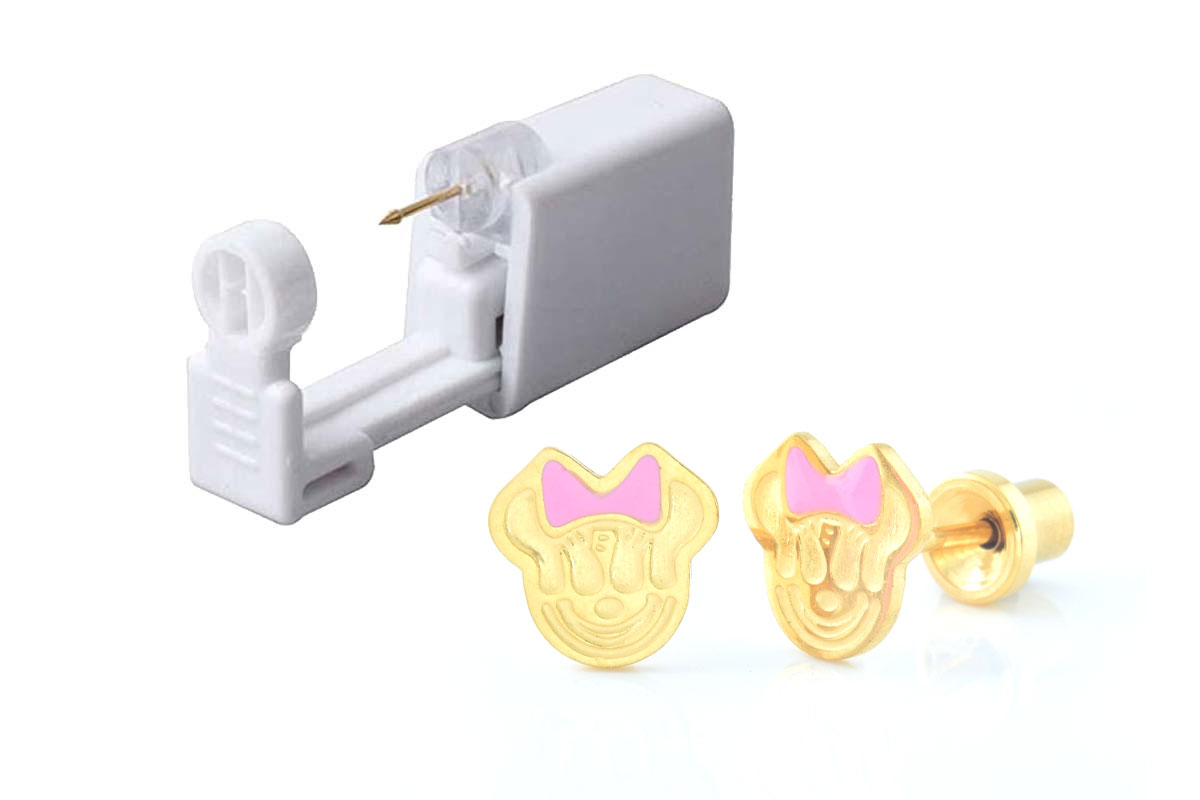 براى ميد حلق الاذن لون وردى 7 مل 8-025 مع مسدس تركيب - لايف كير أبوتيك