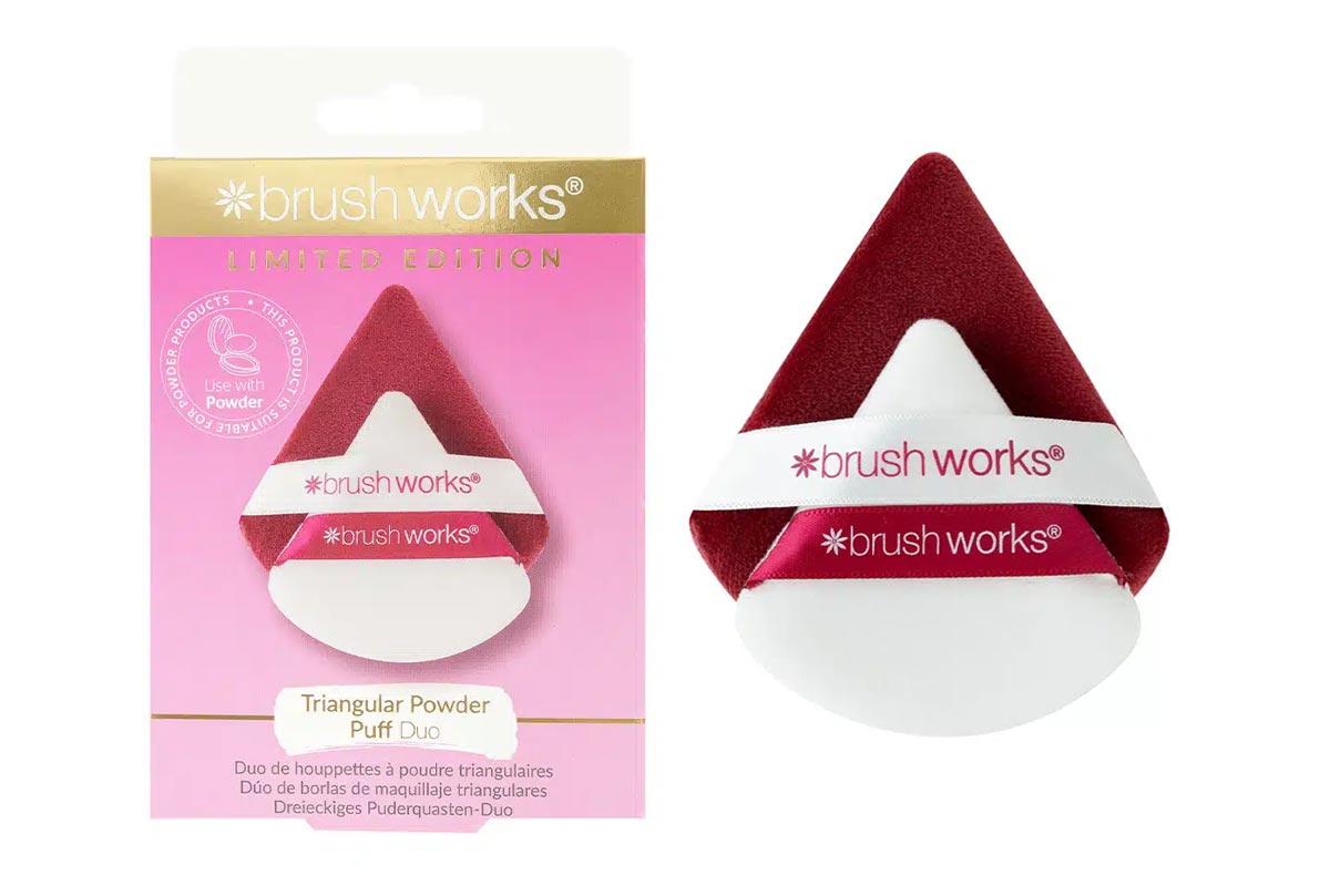 BRUSH WORKS TRIANGULAR POWDER PUFF DUO - Life Care Apotek