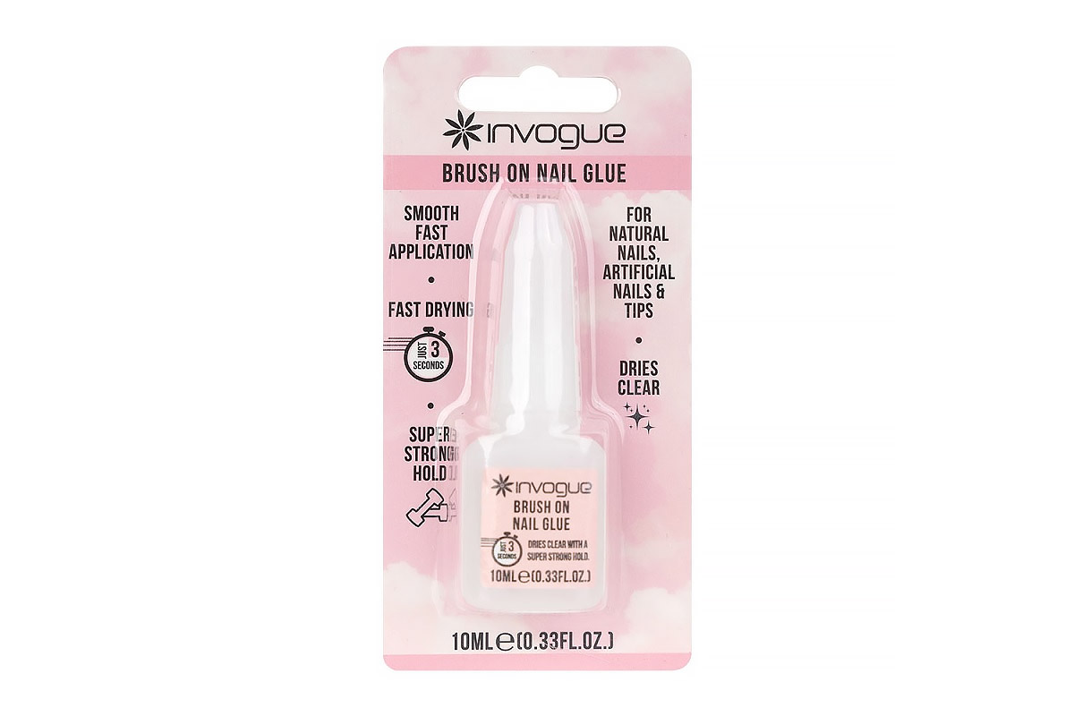 INVOGUE BRUSH ON NAIL GLUE 10 ML - Life Care Apotek