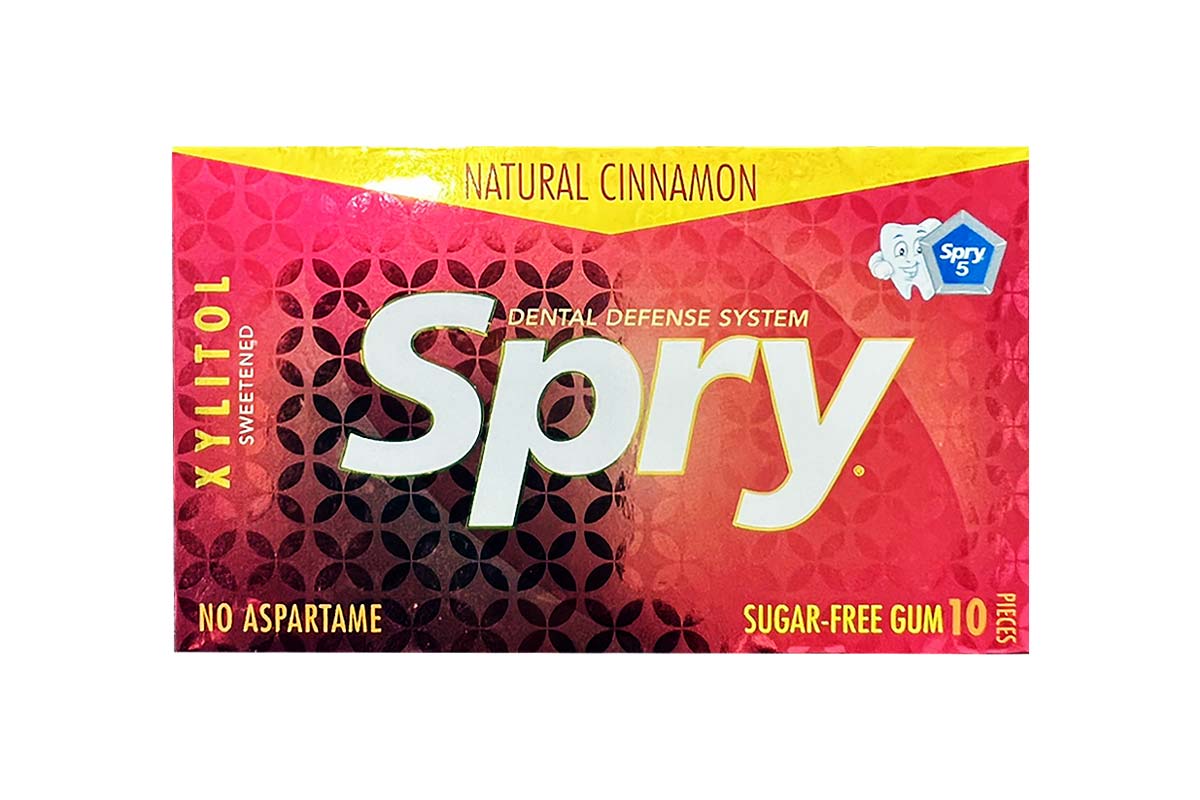 XYLITOL SPRY NATURAL CINNAMON SUGAR FREE 10 GUM - Life Care Apotek