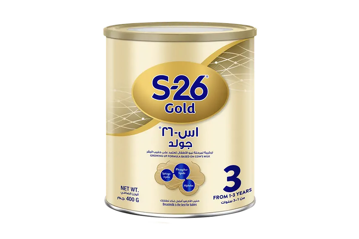 اس 26 جولد 3 مسحوق حليب بنكهة الفانيليا 400 جم - لايف كير أبوتيك