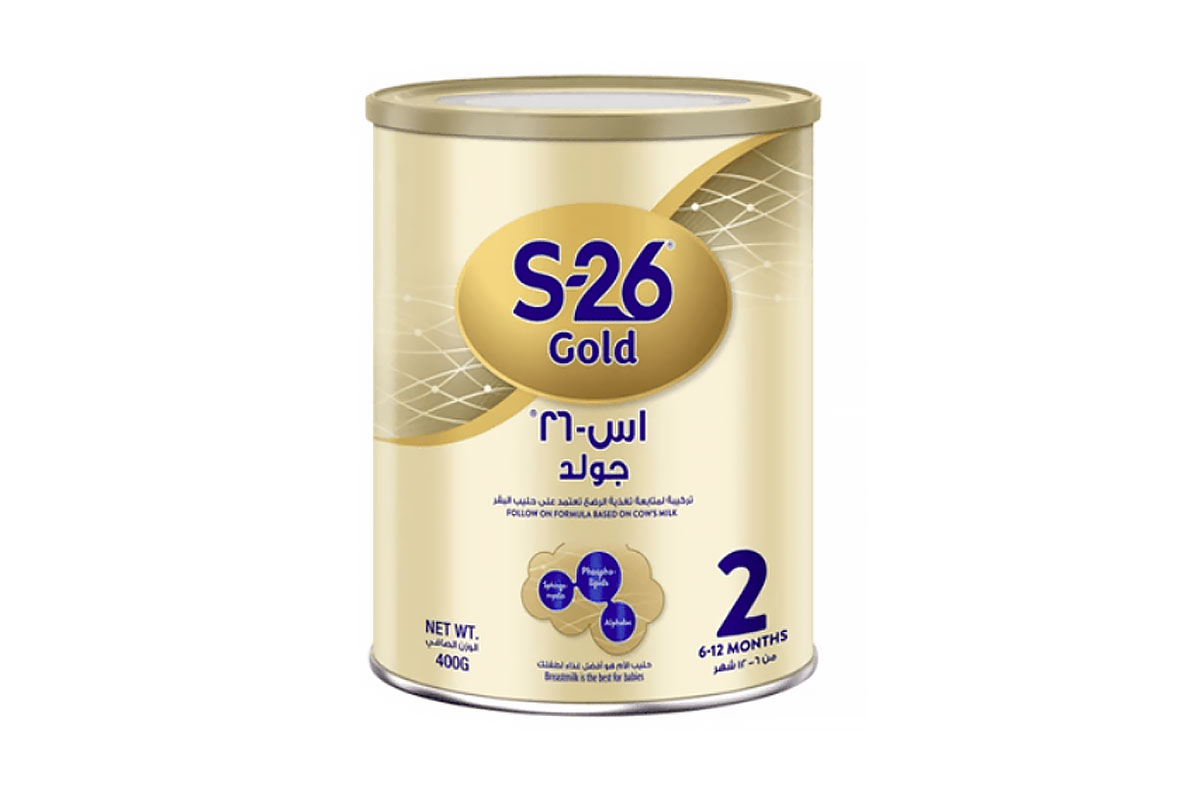 اس 26 جولد 2 مسحوق حليب من عمر 6 / 12 شهر 400 جم - لايف كير أبوتيك