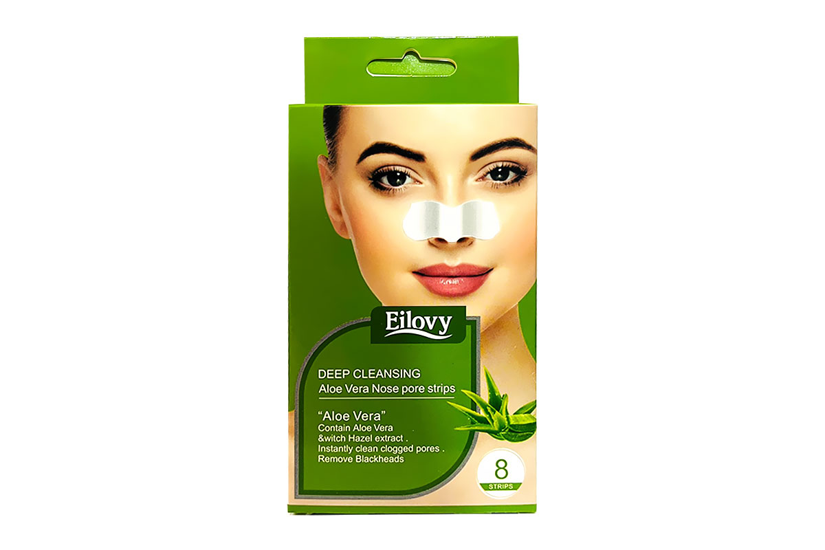 EILOVY DEEP CLEANSING ALOE VERA NOSE PORE STRIPS 8 PIECES - Life Care Apotek