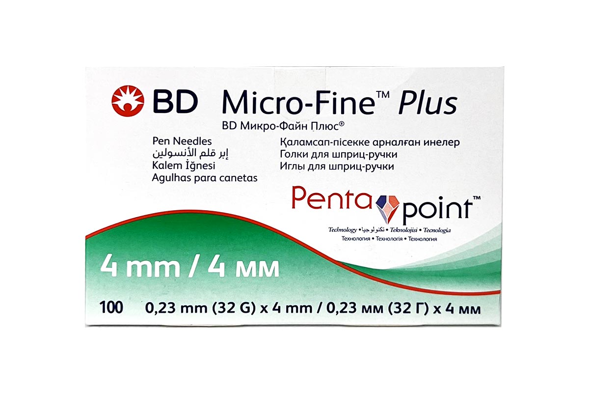 BD MICRO FINE PLUS 4MM 4MM 32G 100 PCS - Life Care Apotek