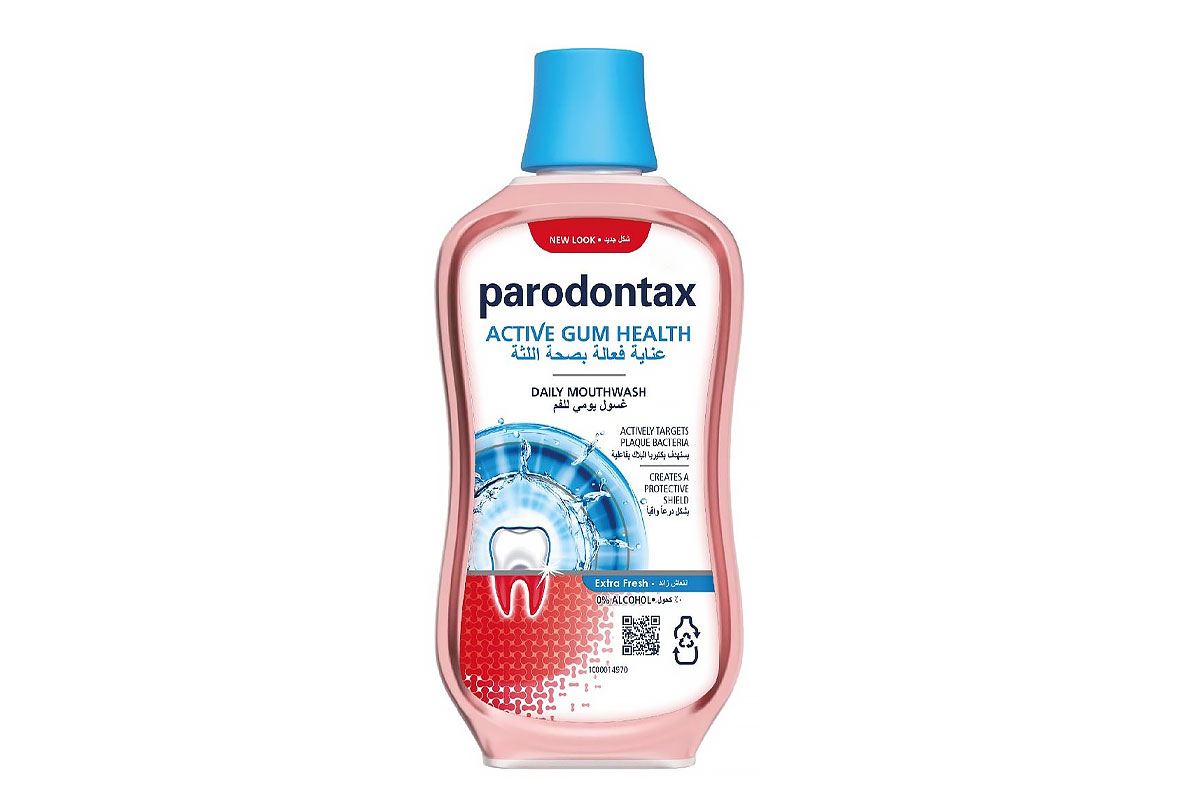 PARODONTAX ACTIVE GUM HEALTH DAILY MOUTHWASH EXTRA FRESH 0% ALCOHOL 300 ML - Life Care Apotek
