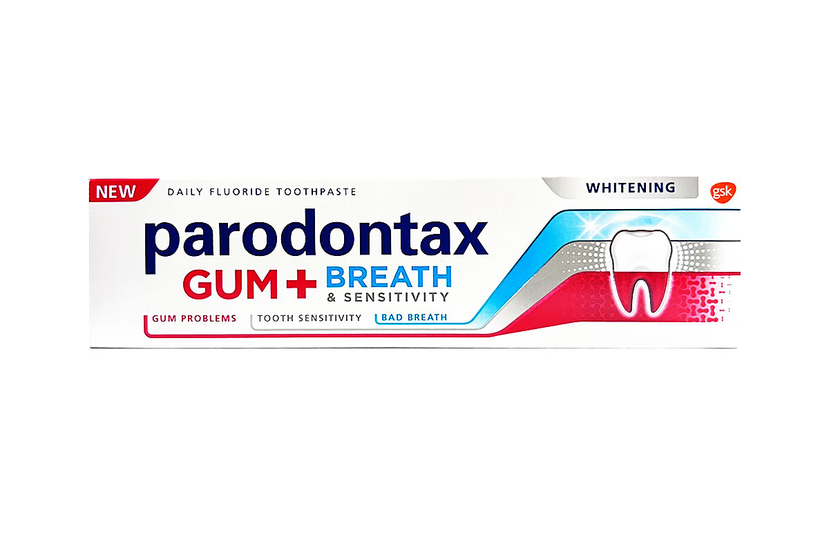 PARODONTAX GUM + BREATH AND SENSITIVITY WHITENING TOOTHPASTE 75 ML - Life Care Apotek