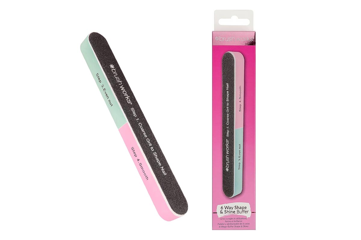 BRUSH WORKS 6 WAY SHAPE AND SHINE NAIL BUFFER - Life Care Apotek