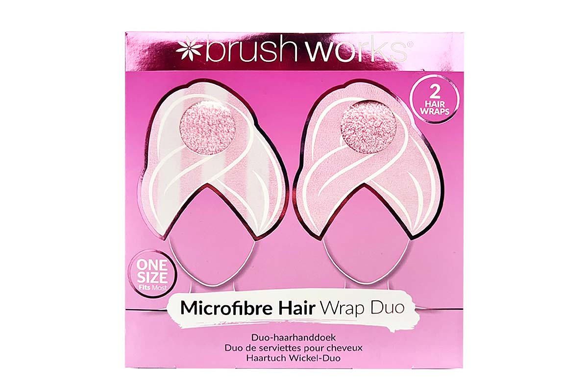 BRUSH WORKS MICROFIBRE HAIR WRAP DUO 2 PIECES - Life Care Apotek