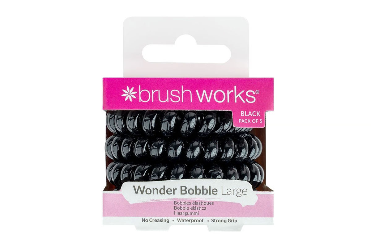 BRUSH WORKS WONDER BOBBLE LARGE BLACK 5 PIECES - Life Care Apotek