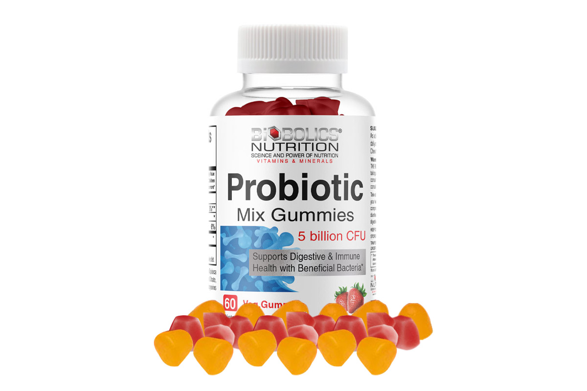 BIOBOLICS PROBIOTIC MIX 5 BILLION CFU STRAWBERRY 60 VEG GUMMIES - Life Care Apotek