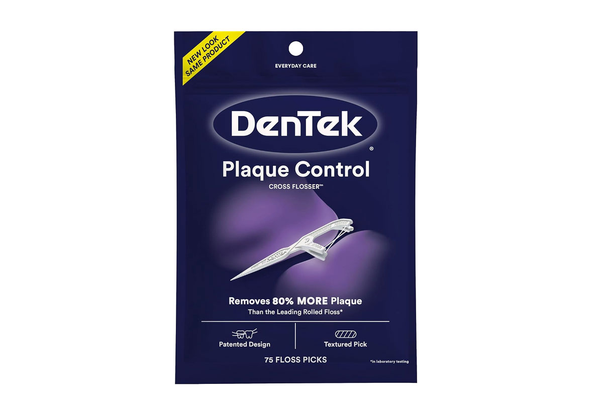 DENTEK CROSS PLAQUE CONTROL 75 FLOSS PICKS - Life Care Apotek