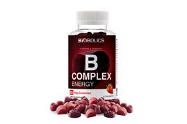 BIOBOLICS B COMPLEX ENERGY STRAWBERRY 60 VEG GUMMIES